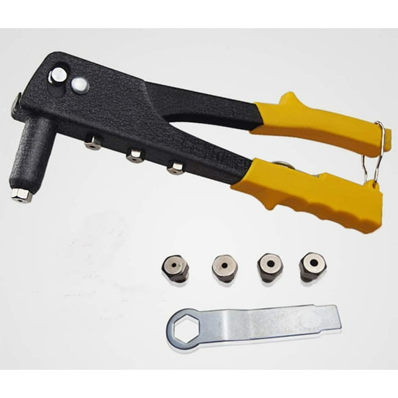 Yarlung 10 Inch 4 in 1 Hand Riveter with 80 Pieces Rivets Plastic Leather Professional Riveter Tool for Metal